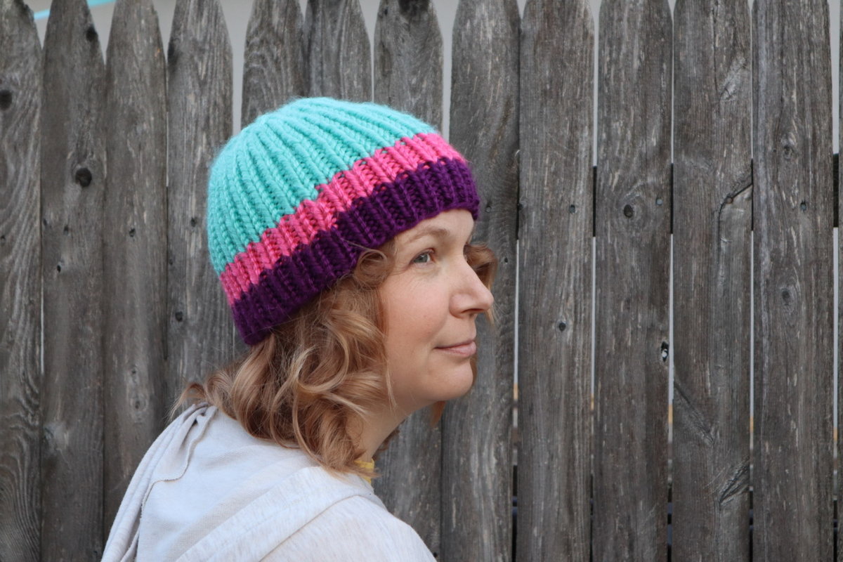 Chunky Knit Hat Milticolor