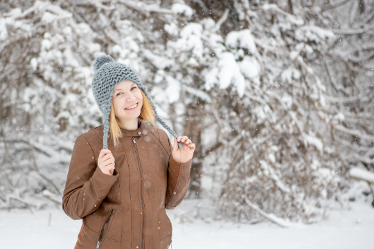 Hand Knit Bomber Style Hat